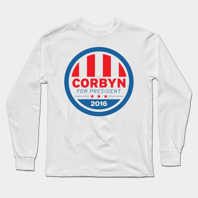 Jeremy Corbyn for President 2016 Long Sleeve T-Shirt by Jeevesmeister